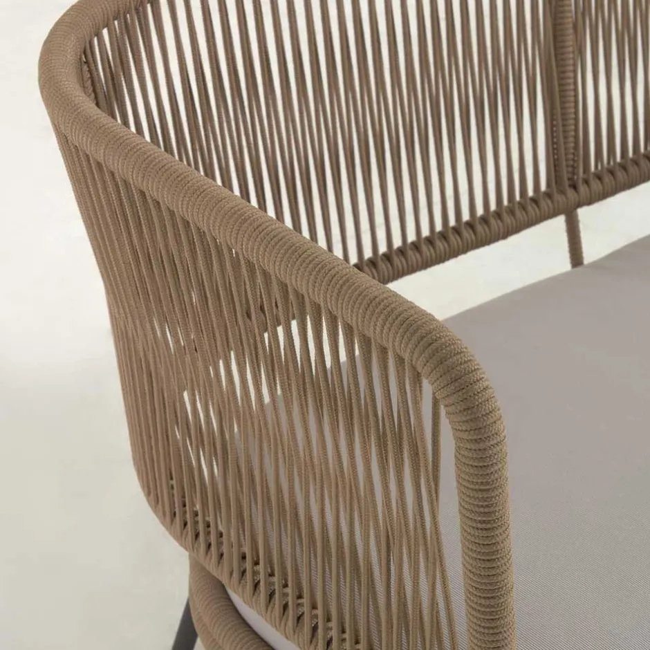 135x80x65 Kordelgeflecht Sofa mit Sitzpolster - Membres^Wohnen New