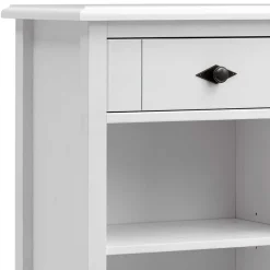 Wohnen 55x149x35 Landhaus Badregal in Weiß - Satumare