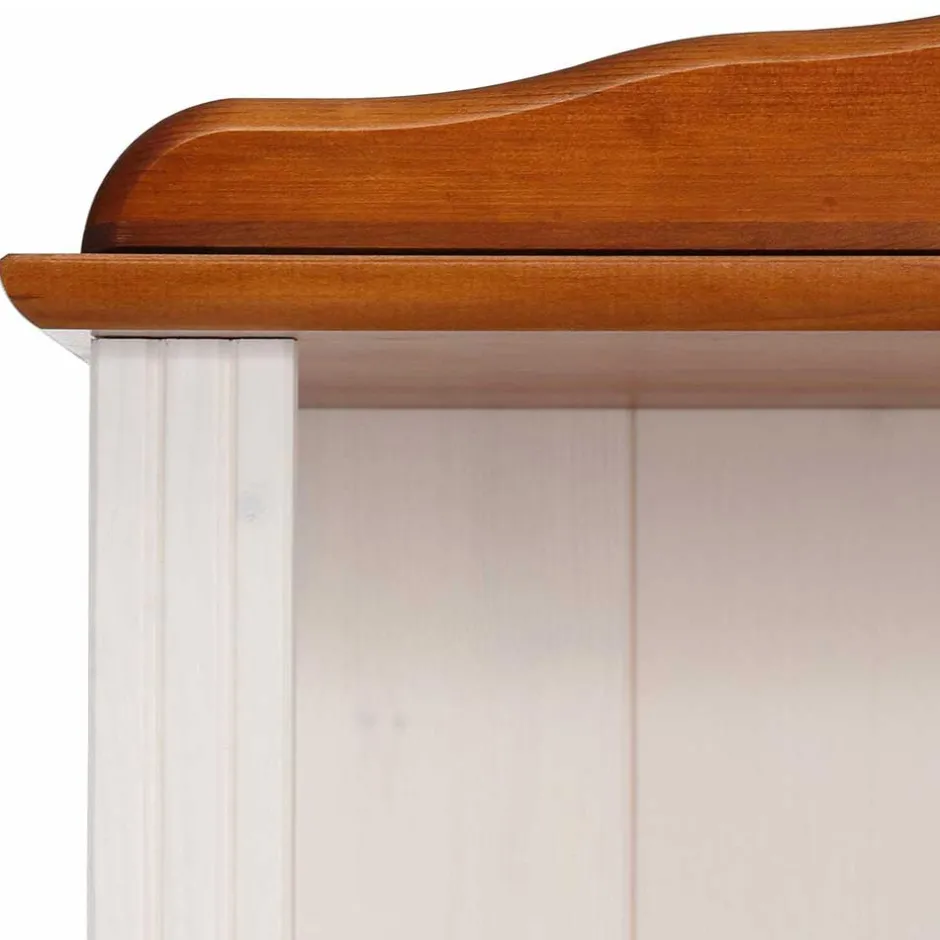 77x181x30 Landhaus Bücherregal aus Kiefer zweifarbig - Conzina^Wohnen Best