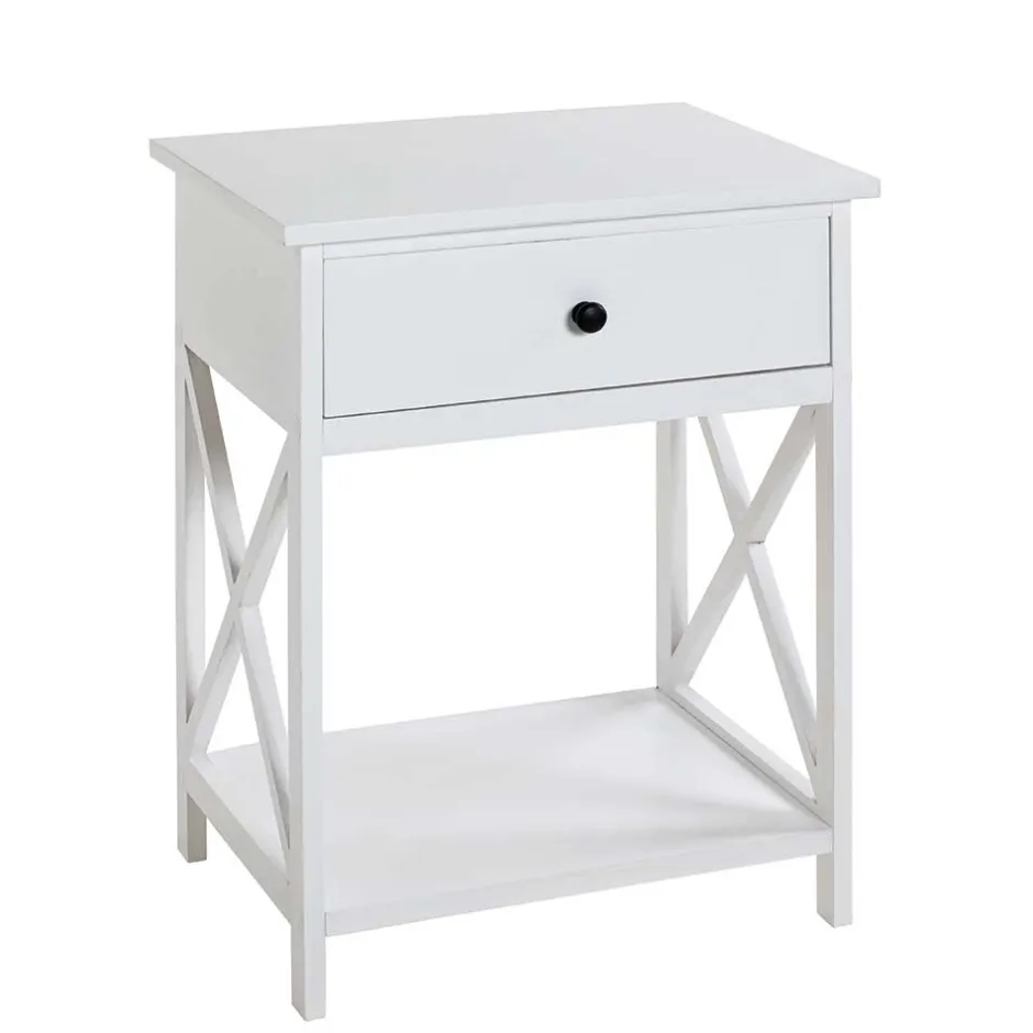 46x60x35 Landhaus Beistelltisch mit Schublade - Liv^Wohnen Clearance