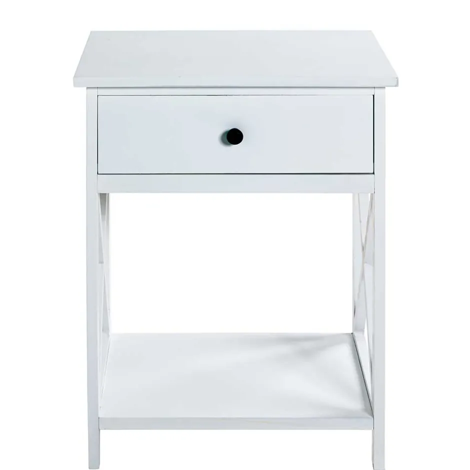 46x60x35 Landhaus Beistelltisch mit Schublade - Liv^Wohnen Clearance