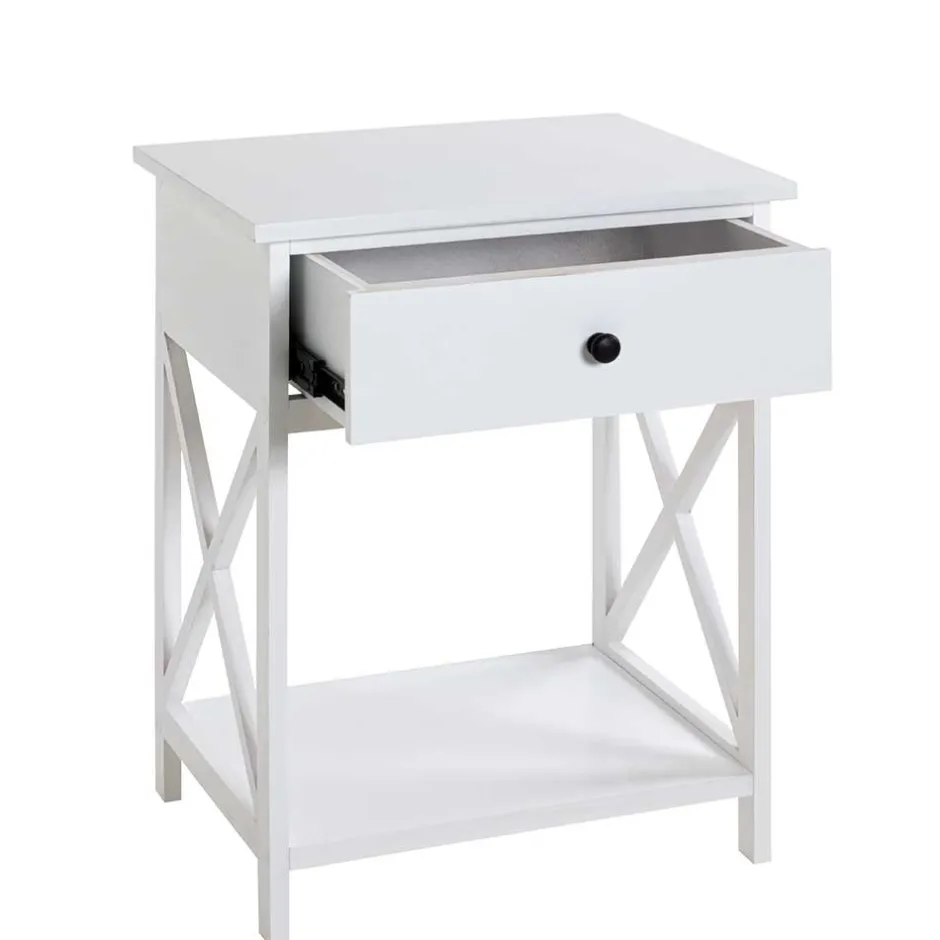 46x60x35 Landhaus Beistelltisch mit Schublade - Liv^Wohnen Clearance