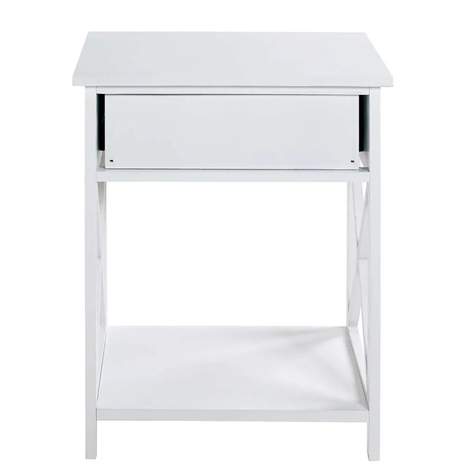 46x60x35 Landhaus Beistelltisch mit Schublade - Liv^Wohnen Clearance