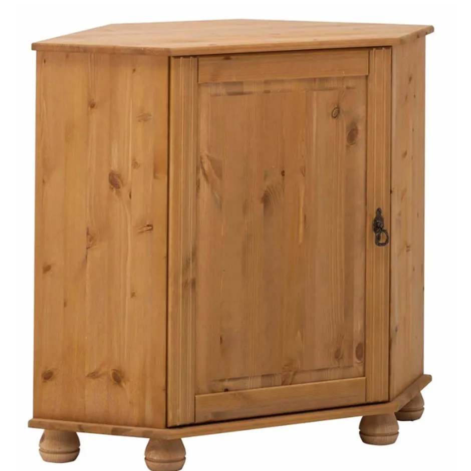 50x78x33 Landhaus Eckschrank aus Kiefer - Lugsca^Wohnen