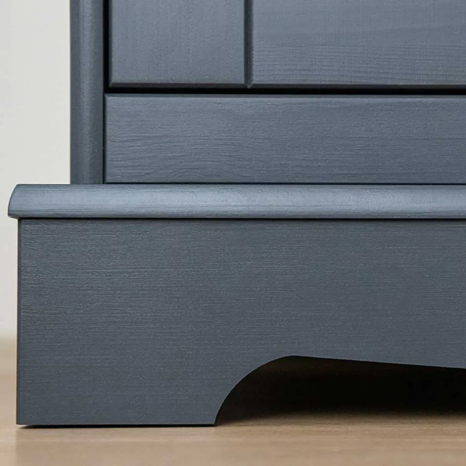 90x130x45 Landhaus Highboard in Grau & Eiche - Witenga^Wohnen Clearance