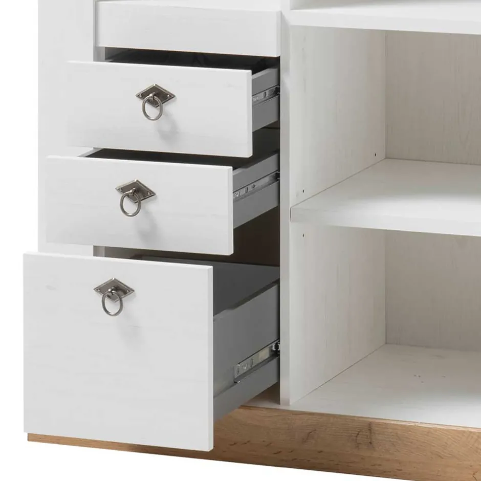 Wohnen 102x139x44 Landhaus Highboard zweifarbig - Diatara I