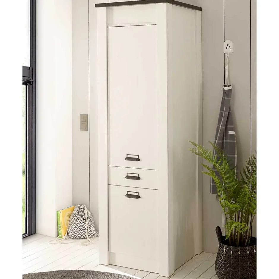 62x201x64 Landhaus Küchenschrank in Weiß - Eture^Wohnen Sale