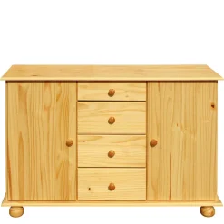 Wohnen 119x81x38 Landhaus Kombi Kommode mit Kugelfüßen - Kascanu