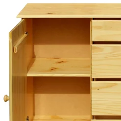 Wohnen 119x81x38 Landhaus Kombi Kommode mit Kugelfüßen - Kascanu