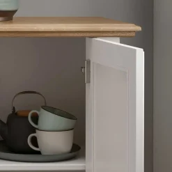 157x91x45 Landhaus Kommode in Weiß & Eiche - Henry^Wohnen Discount