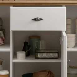 157x91x45 Landhaus Kommode in Weiß & Eiche - Henry^Wohnen Discount