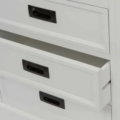 68x180x39 Landhaus Regal in Weiß & Graubraun - Bleaks^Wohnen Discount