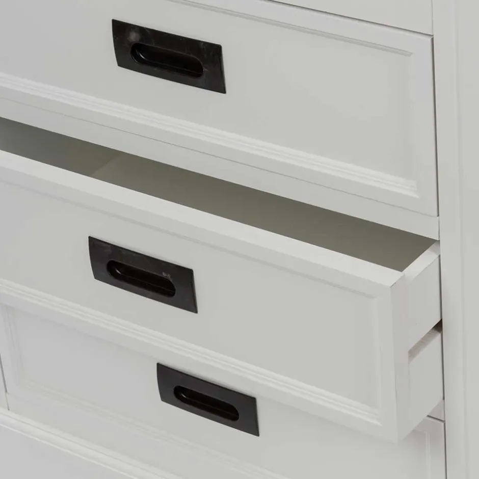 68x180x39 Landhaus Regal in Weiß & Graubraun - Bleaks^Wohnen Discount