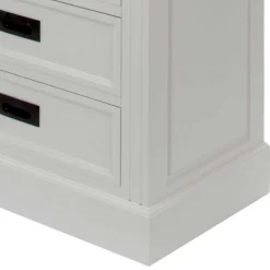 68x180x39 Landhaus Regal in Weiß & Graubraun - Bleaks^Wohnen Discount