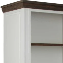 68x180x39 Landhaus Regal in Weiß & Graubraun - Bleaks^Wohnen Discount