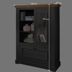 108x152x42 Landhaus Schrank in Grau - Ustricia^Wohnen Discount