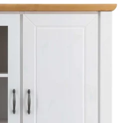 144x135x42 Landhaus Schrank in Weiß & Kiefer - Nuita^Wohnen Outlet