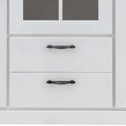 144x135x42 Landhaus Schrank in Weiß & Kiefer - Nuita^Wohnen Outlet