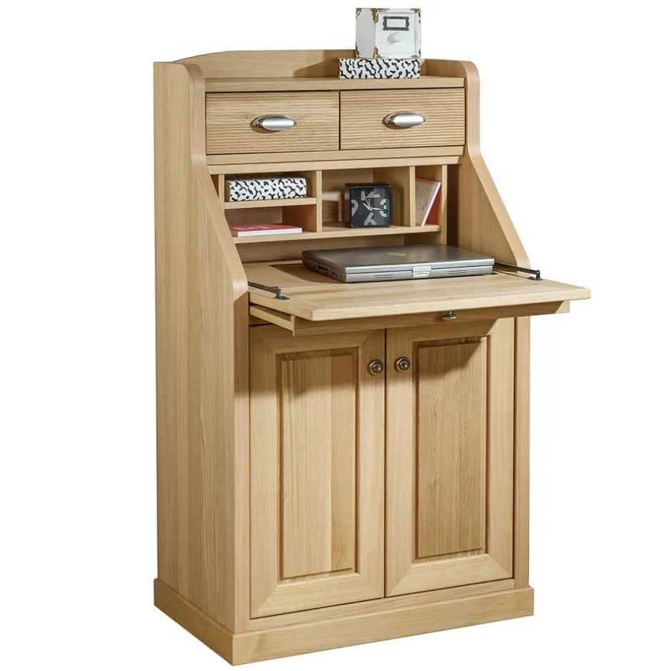 70x120x45 Landhaus Sekretär in Eiche - Mapilia^Wohnen Clearance