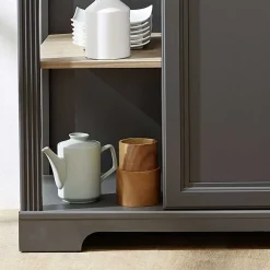 Wohnen 171x102x48 Landhaus Sideboard in Grau - Thumbs