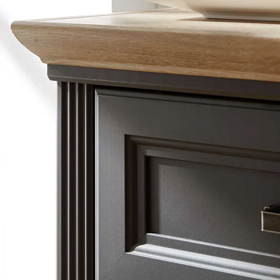 Wohnen 171x102x48 Landhaus Sideboard in Grau - Thumbs