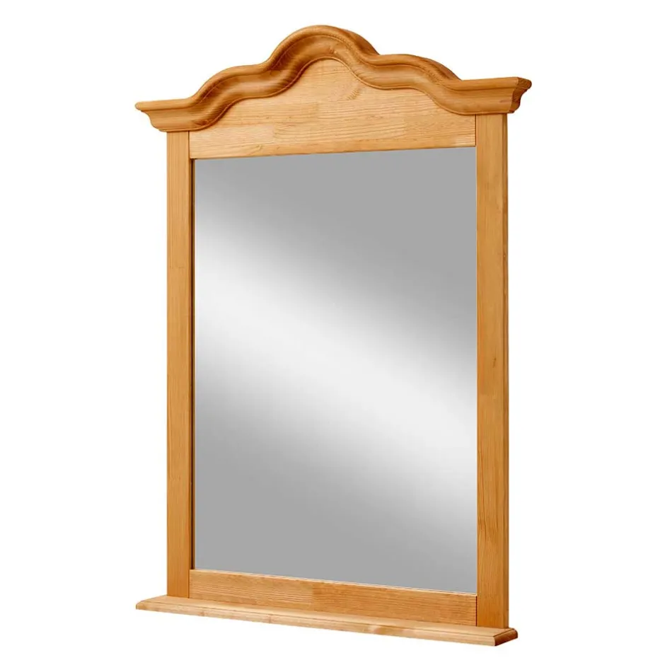 Wohnen 90x120x10 Landhaus Spiegel mit Holzrahmen - Ulderan