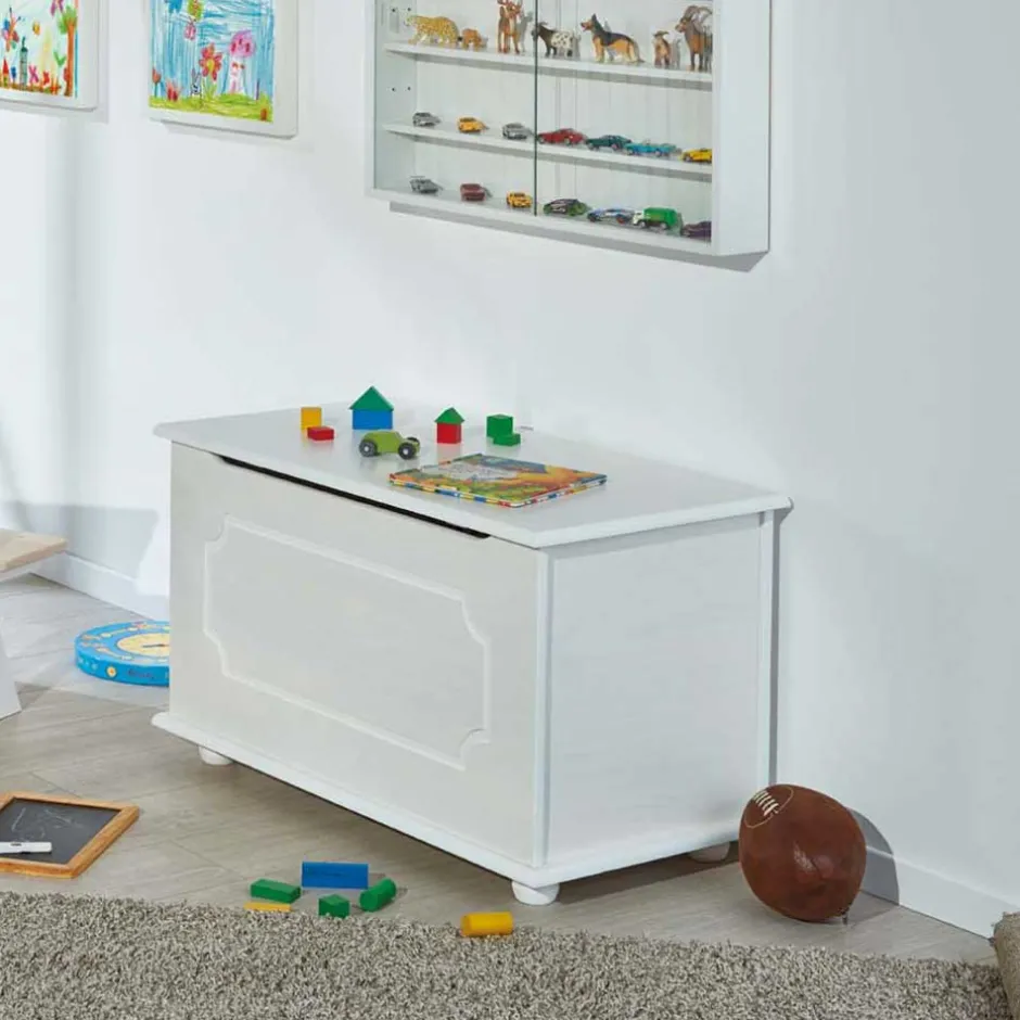 89x53x47 Landhaus Truhe in Weiß - Vaslui^Wohnen Hot