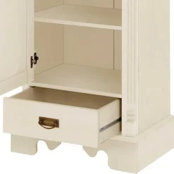 70x203x45 Landhaus Vitrine in Creme - Rospus^Wohnen