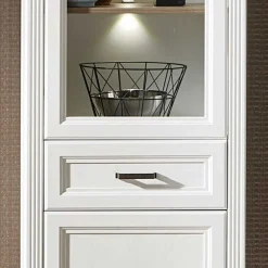 Wohnen 66x204x42 Landhaus Vitrine mit Licht - Sinolita