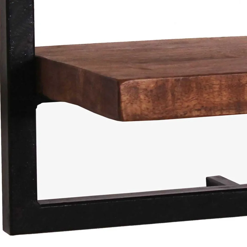 35x25x35 Loft-Wandregal mit Altmetall-Rahmen - Mendoza^Wohnen Outlet