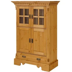 Wohnen 100x147x45 Massivholz Highboard im Landhaus Stil - Fausanda