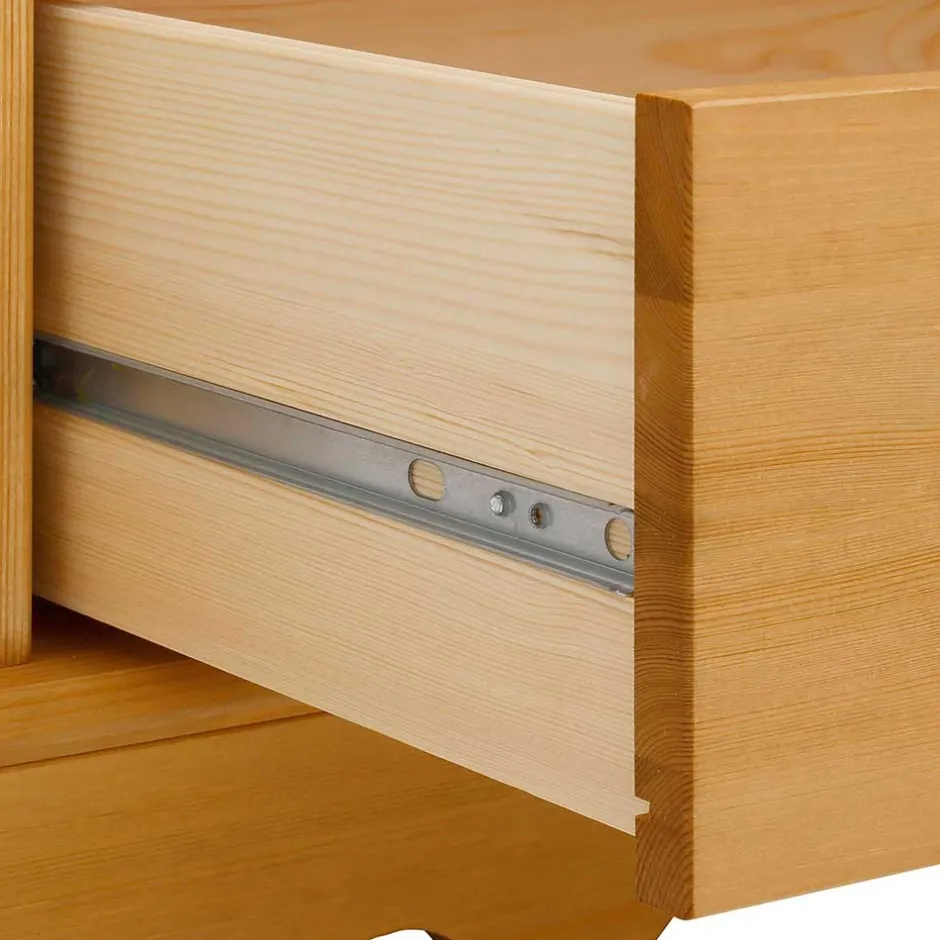 Wohnen 100x147x45 Massivholz Highboard im Landhaus Stil - Fausanda