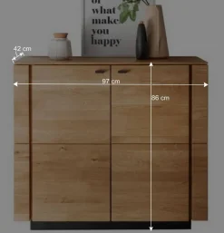 97x86x42 Massivholz Kommode mit zwei Türen - Emelyas^Wohnen Outlet