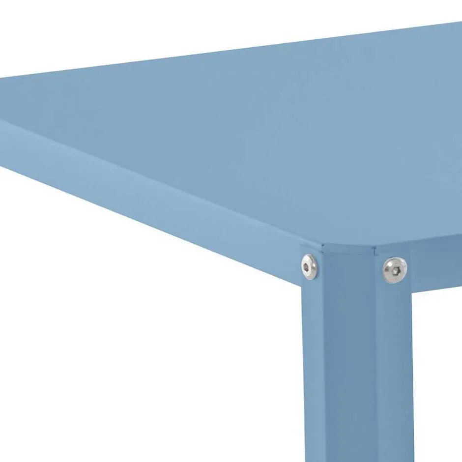 46x48x46 Metall Beistelltisch in Petrol Blau - Fotios^Wohnen Discount