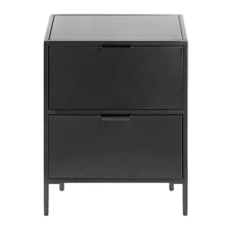 40x50x35 Metall Nachtkommode in Schwarz - Magde^Wohnen Discount