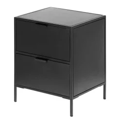 40x50x35 Metall Nachtkommode in Schwarz - Magde^Wohnen Discount