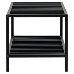 Wohnen 79x32x34 Metall Schuhbank in Schwarz - Esbessa