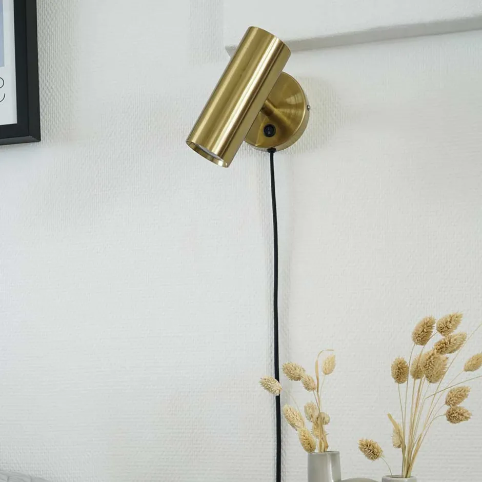 10x22x15 Metall Wandleuchte in Messing - Laganca^Wohnen