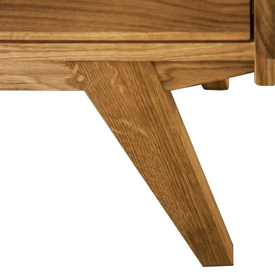 Wohnen 100x143x50 Mid Century Schrank mit Glas Türen - Hardus I