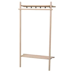 91x181x39 Minimalistische Garderobe in White Wash - Ulvinzo^Wohnen New