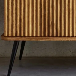 Wohnen 144x87x46 Moderne Anrichte aus Massivholz & Stahl - Casarius