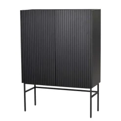 100x140x40 Modernes Highboard in Schwarz - Gragano^Wohnen Discount
