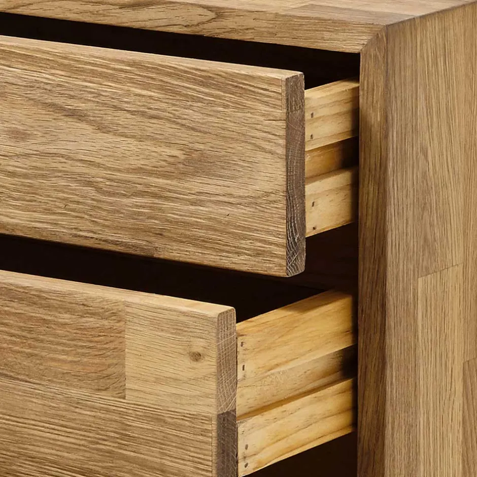 Wohnen 42x45x35 Nachtkommode aus Eiche massiv - Kopiana