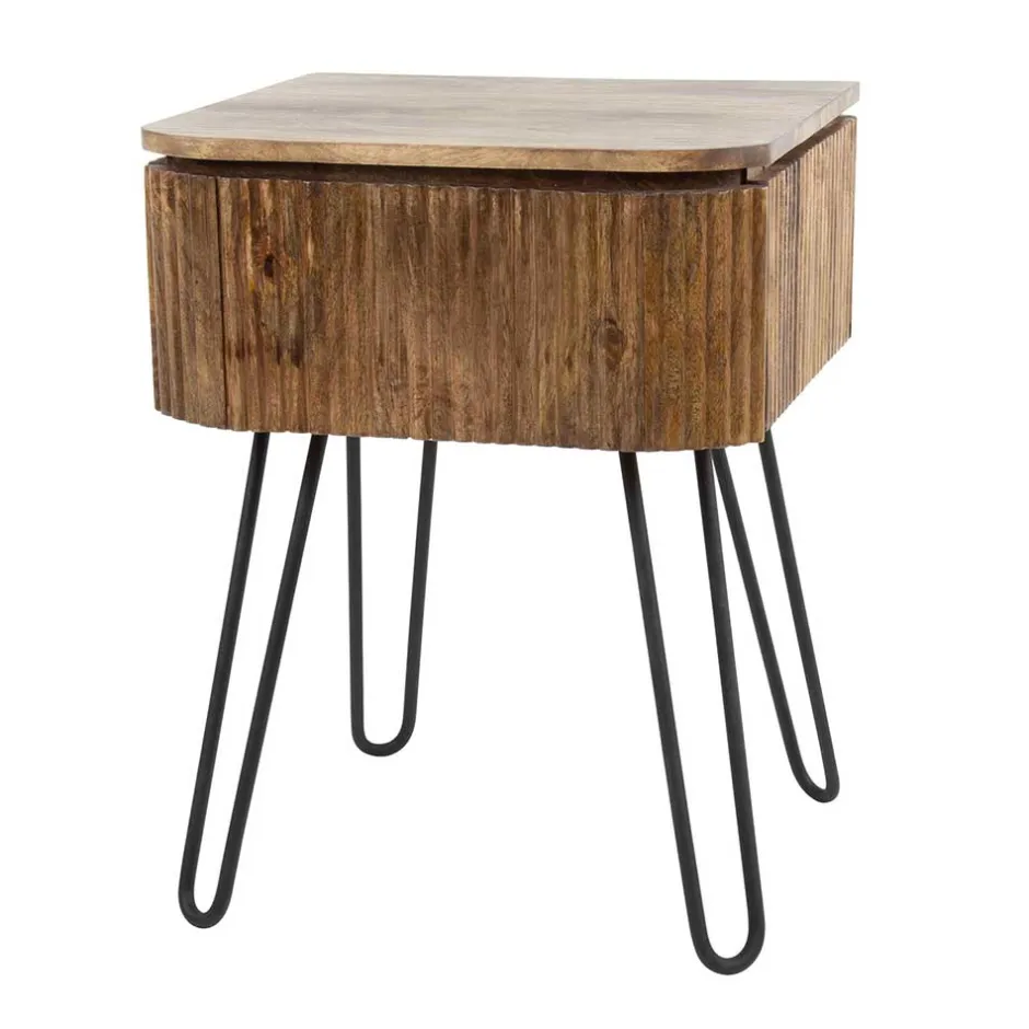 45x60x40 Nachtkommode in Holz Sandfarben - Pysero^Wohnen Hot