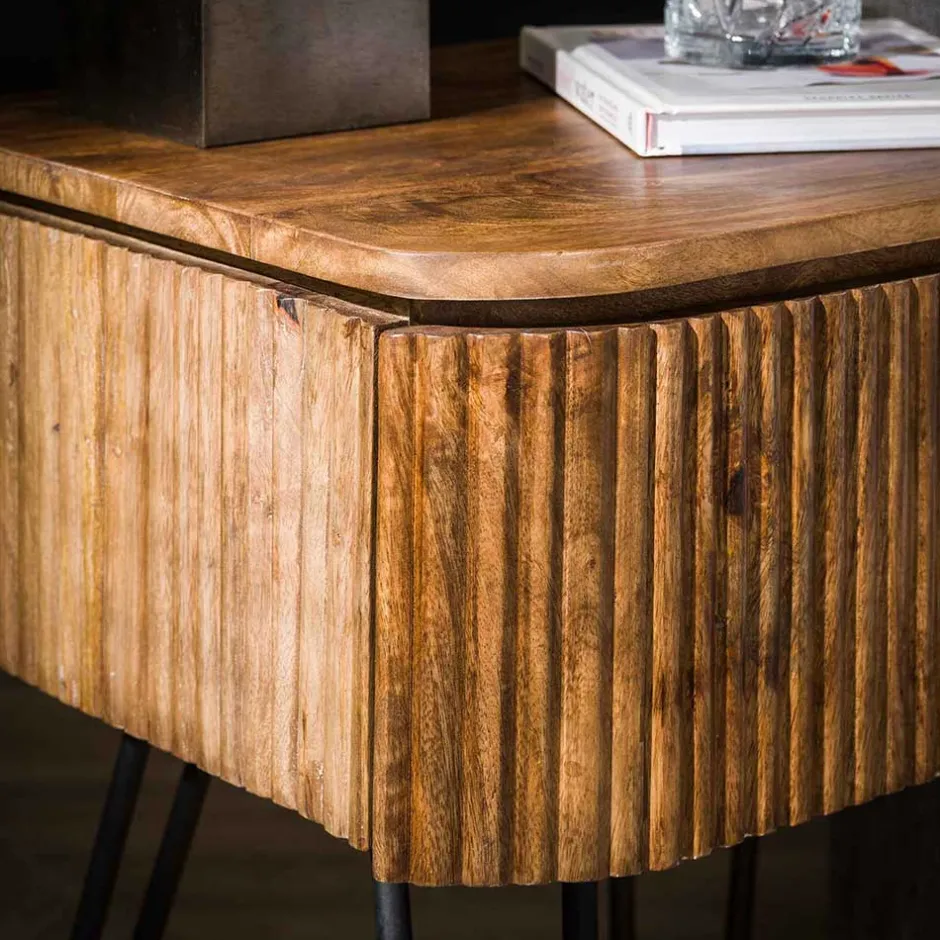 45x60x40 Nachtkommode in Holz Sandfarben - Pysero^Wohnen Hot