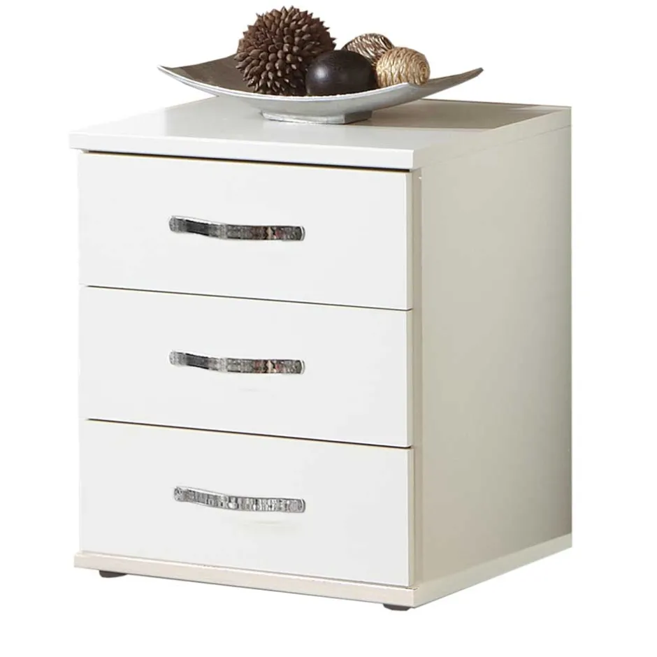 Wohnen 46x58x40 Nachtkommode mit drei Schubladen - Miracella