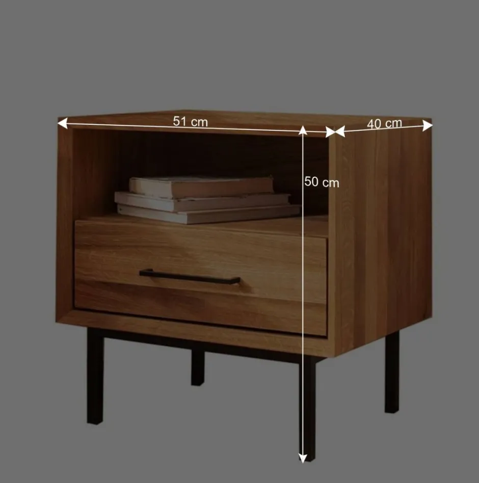 51x50x40 Nachtkommode mit Fach & Schublade - Kerfa^Wohnen Sale