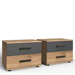 Wohnen 52x40x38 Nachtschrank mit zwei Schubladen - Enegal