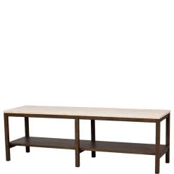 Wohnen 140x45x40 Offenes Regal in Beige Travertin - Calumha