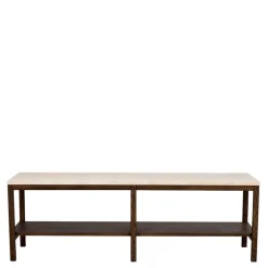 Wohnen 140x45x40 Offenes Regal in Beige Travertin - Calumha